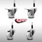 Service Caster 3'' SS Nylon Swivel 7/8'' Expanding Stem Caster Set 2 Total Lock Brakes, 4PK SCC-SSEXTTL20S314-NYS-2-S-2-78 - alternate 2
